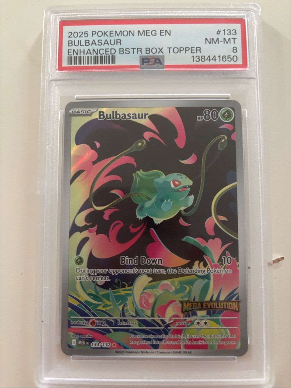2025 Pokémon Bulbasaur Mega Evolution Holo Card - Green
